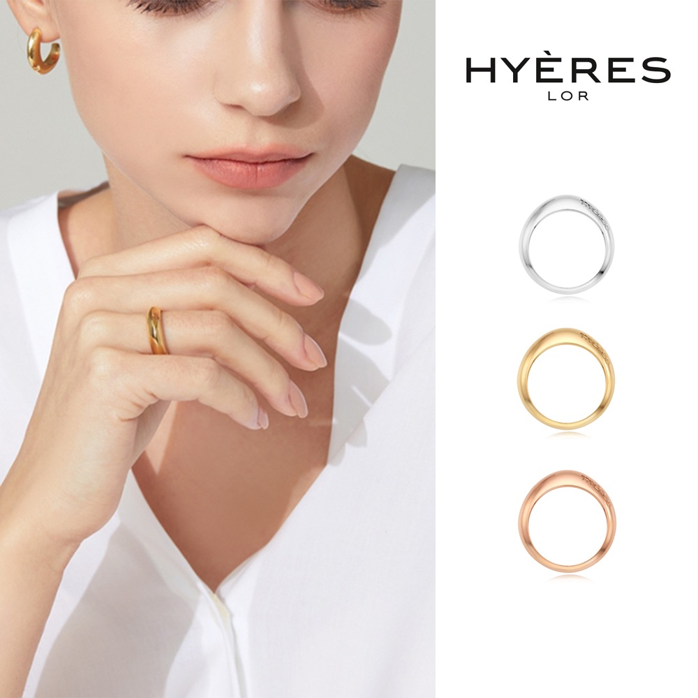 【HYERES LOR】Champagne Moon 14K Chunky Ring M (YG) DIA HYERES LOR] Champagne Moon 14K chunky ring M 指輪