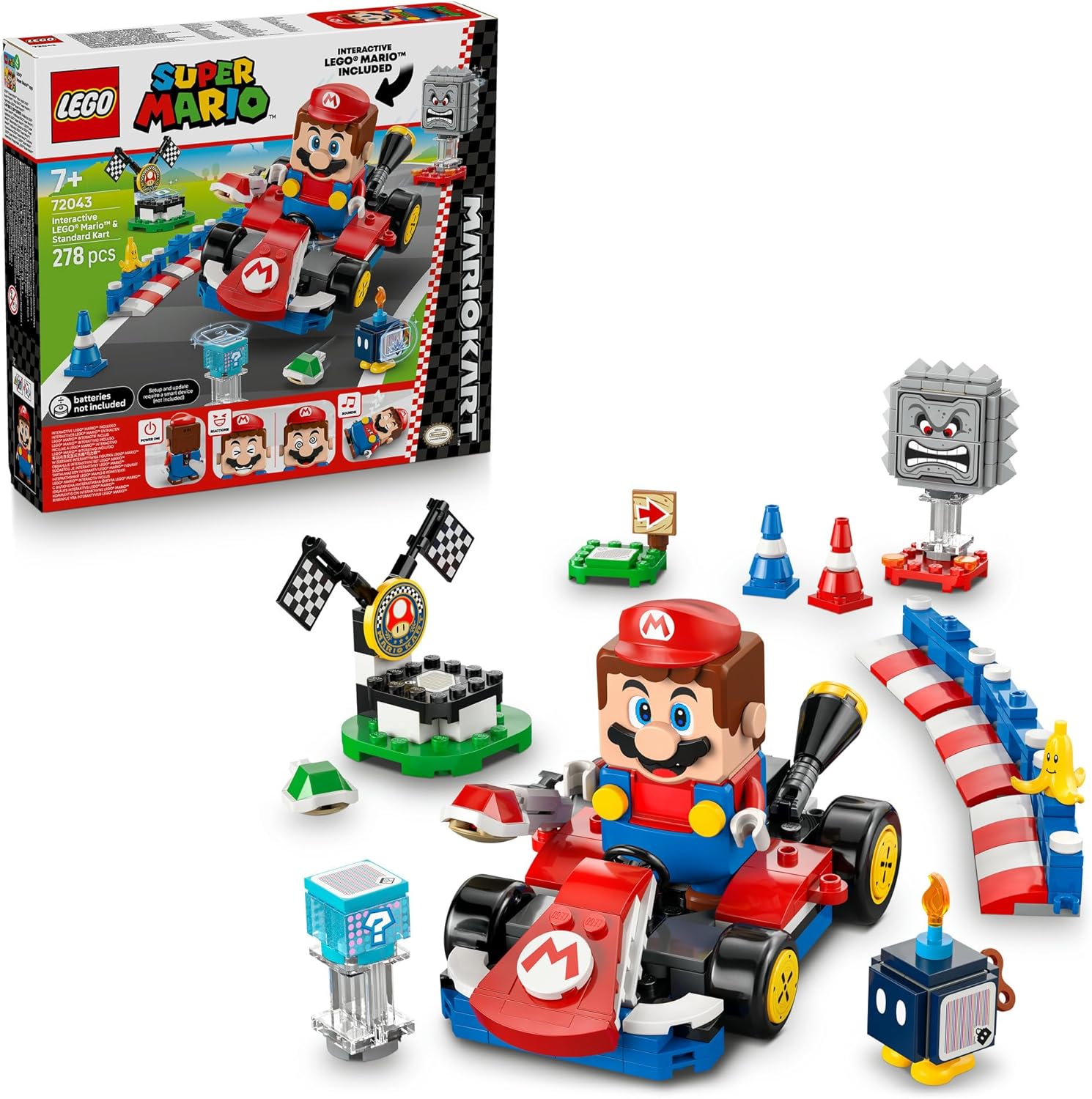 レゴ(LEGO) スーパーマリオ マリオカート(TM) レゴ(R)マリオ(TM)とスタンダードカート おもちゃ 玩具 誕生日 プレゼント ブロック 男の子 女の子 子供 7歳 8歳 9歳 小学生 マリ
