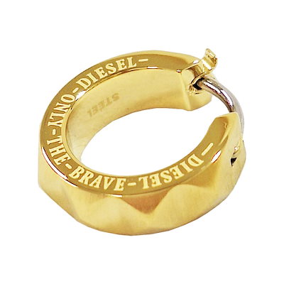 DIESEL フープピアス ONLY THE BRAVE DIESEL ディーゼル ピアス 片耳 メンズ アクセサリー シルバー