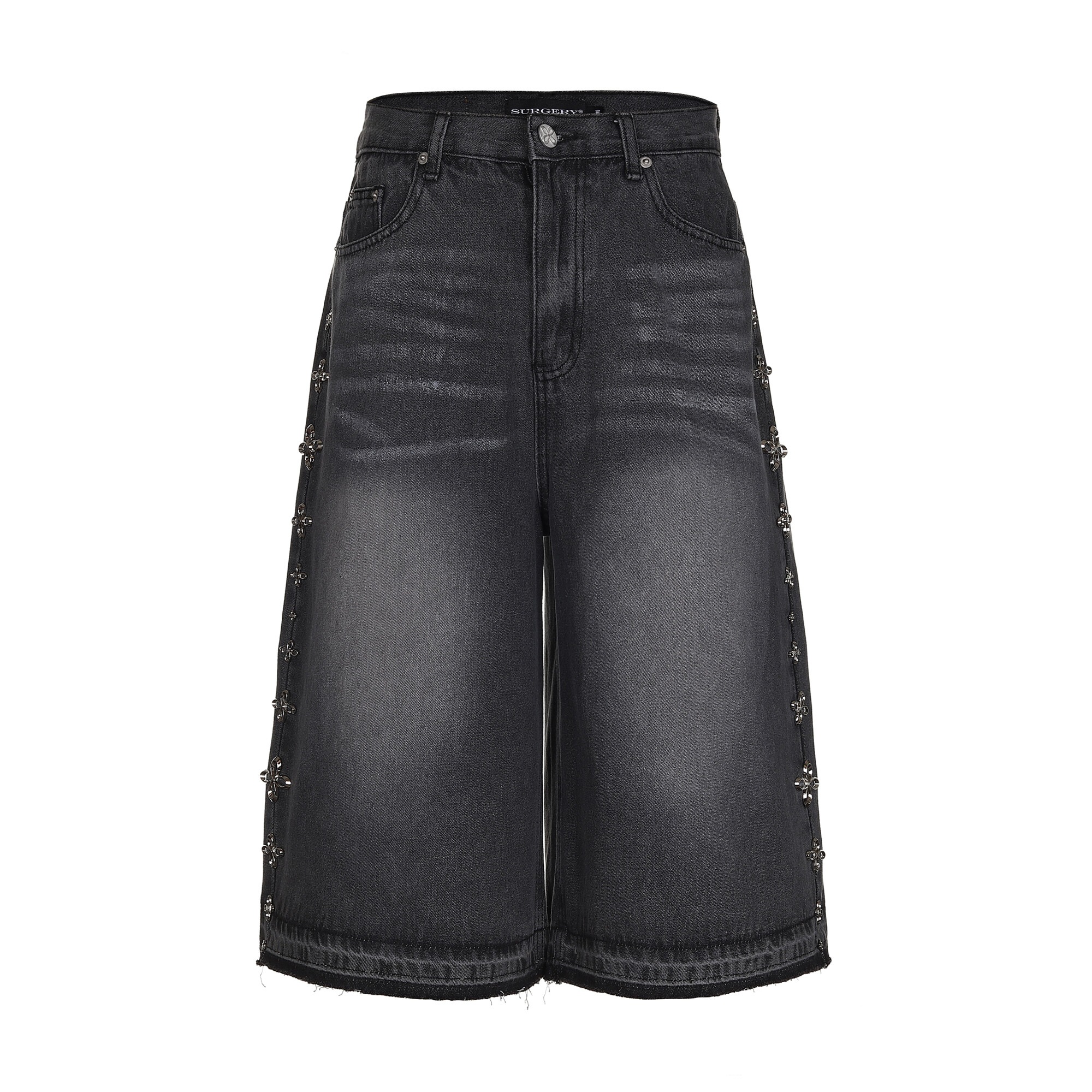 【SURGERY】 SURGERY CLOVER LINE DENIM BERMUDA PANTS : BLACK 14,980円