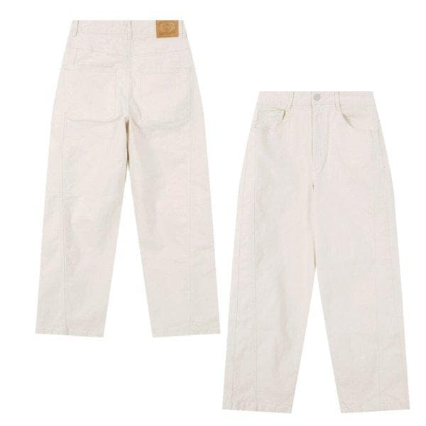 スリットディテールの起毛デニムパンツ（アイボリー）N254DP395P_s