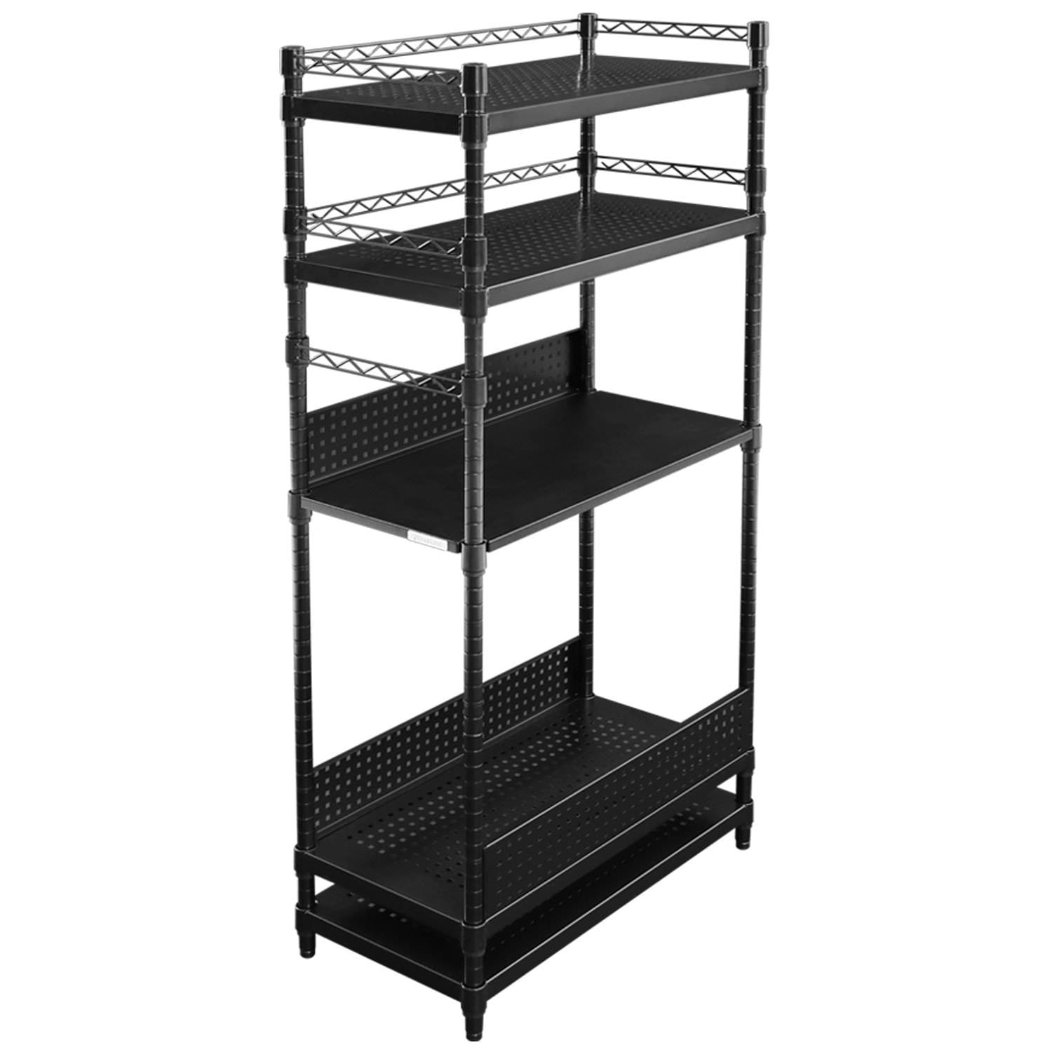 バウヒュッテ ) デスクサイドラック ラージ パソコンラック pcラック ( 幅 70.4 × 奥行 36 × 高さ 151.3 cm ) ブラック BHS-700SM-BK 82768