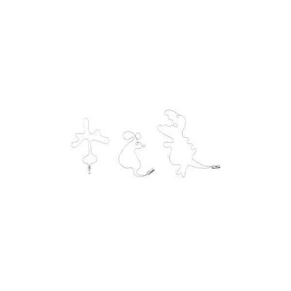 形状記憶合金 3種 （飛行機/ねずみ/恐竜）