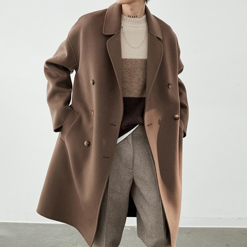 チェスターコートメンズ秋服冬春ブレザーウール200%おしゃれ紳士服通勤ジャケット上品トレンチコートビジネススプリングコートアウター