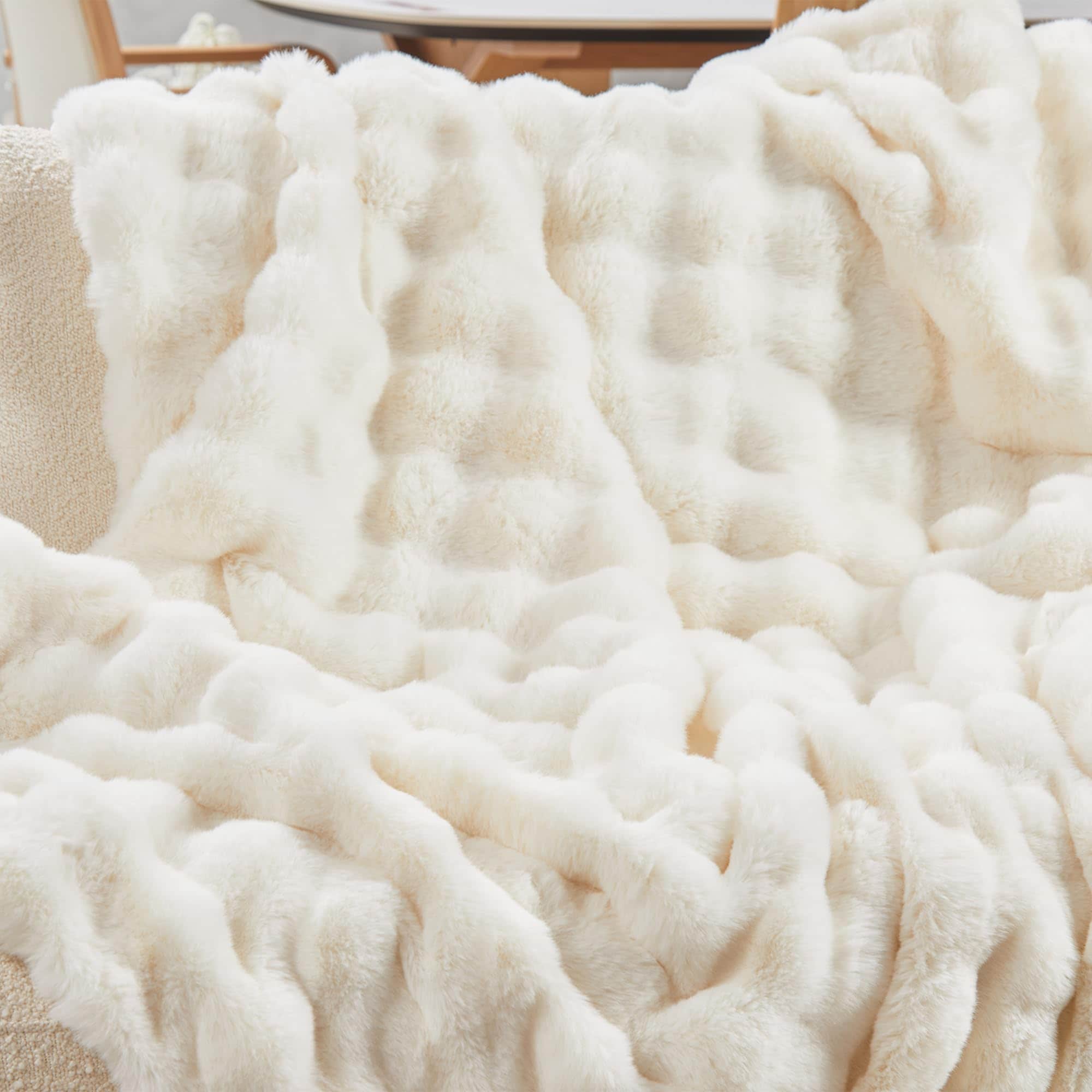 Beslands毛布冬用 ブランケット 160*200cm もこもこ毛布 2枚合わせ 大きい 厚手 ひざ掛け毛布 暖かい 北欧 おしゃれ