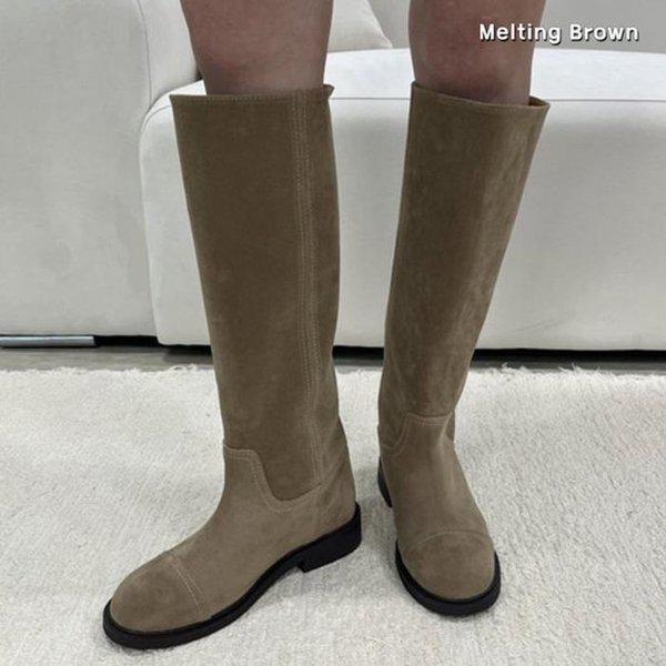 女性スエードブーツ 冬 ロングブーツ K38