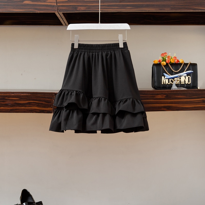 スカート ボトムス ミニスカート ミニ ミニ丈 ショート ショート丈 Aライン フリル かわいい 大人可愛い カジュアル キュート 無地 春 夏 秋 冬 オールシーズン シーズンレス 10代 20代