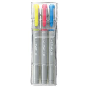 （まとめ） TANOSEE 蛍光マーカー シングルタイプ（キャップ式） 3色（各色1本） 1パック 40セット