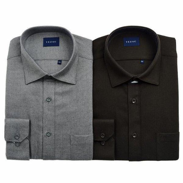 YJEWBR126_マイクロパターン起毛ソリッド一般フィット長袖