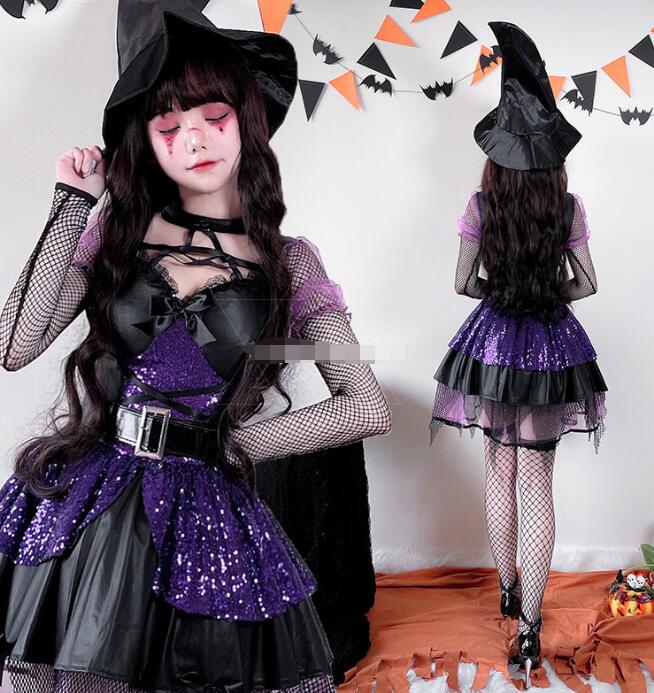 悪魔コスプレ衣装　ハロウイン　吸血鬼　女性コスプレ衣装 　ドコスチュームCOS ワンピース イベント文化祭ドレス コスプレ衣装cosplay 仮装コスチューム ハロウィン衣装 変身衣装 DS出演衣装