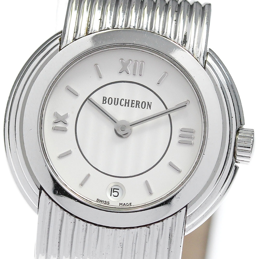 ベルト訳あり ブシュロン Boucheron リフレ デイト クォーツ レディース _819058【中古】