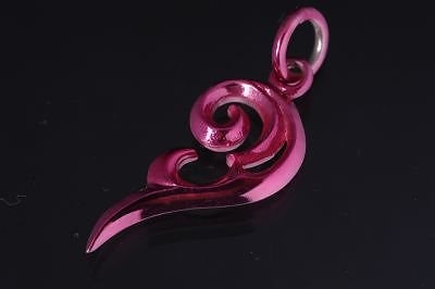 アラベスクカールデザインメタル ピンクカラーシルバーペンダントトップ (レディ－ス)