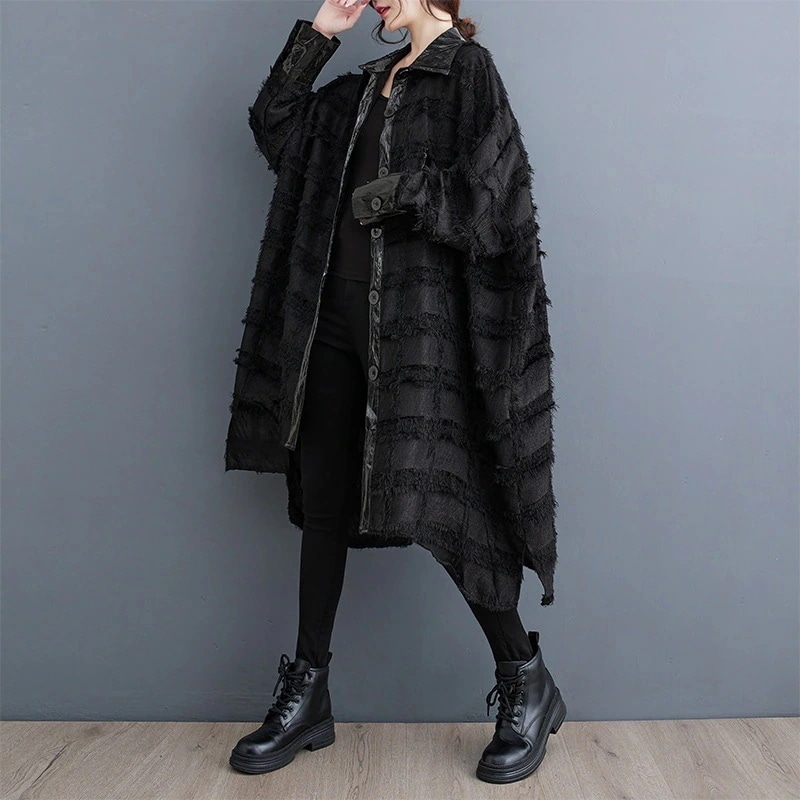 「」 秋 おしゃれ カーディガン レース 薄手 体型カバー 欧美風 ワンピース風 フリンジ チュニック ロングブラウス メガ割