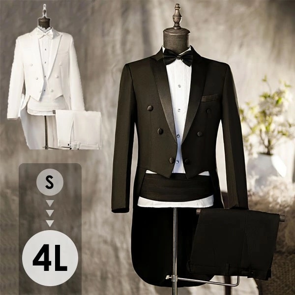 タキシード メンズ スーツ フォーマル 結婚式 燕尾服 イブニング 演奏会 舞台 イブニングコート 紳士服 タキシード 男性 ビジネス メンズスーツ リボン付き ステージ ステージ 合唱団 演出 発表