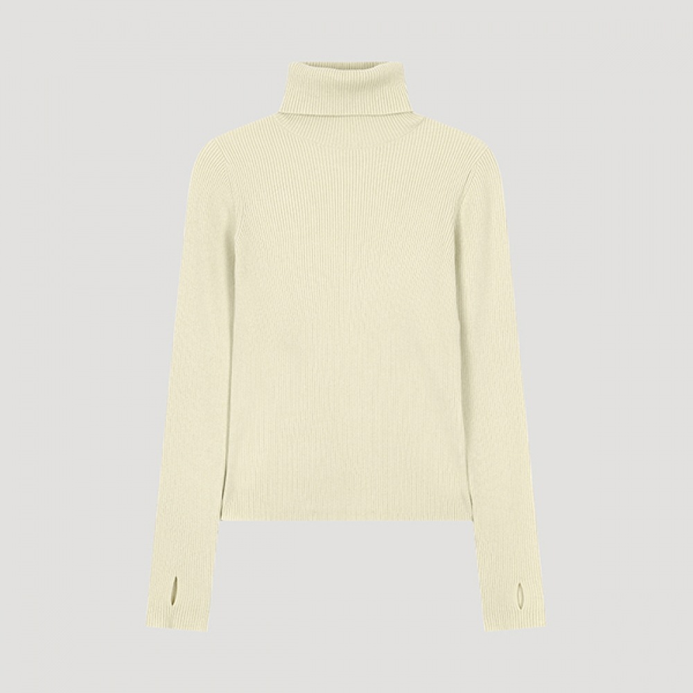 (Shes Miss) リブ付きスリムタートルネックニット_SSKPOO41010_CR