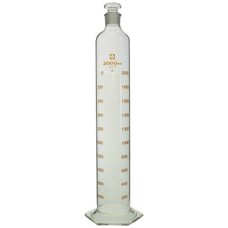 柴田科学　SIBATA 有栓メスシリンダー スーパーグレード 2L 0　2355020001