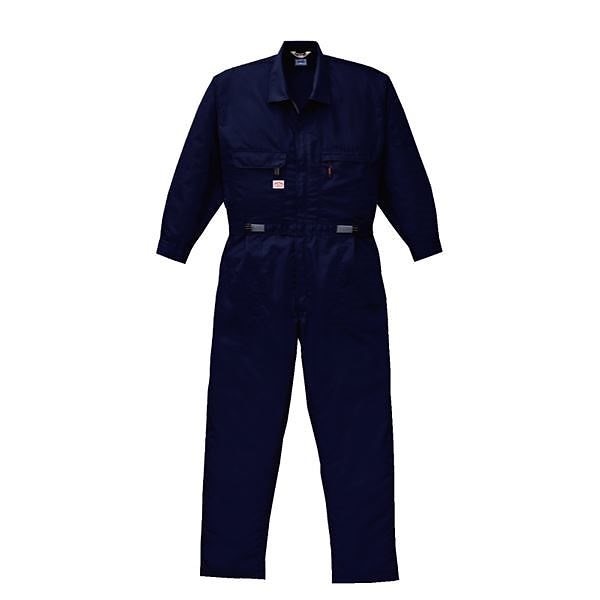 空調服 綿ポリ混紡 長袖ツヅキ服(つなぎ服) リチウムバッテリーセット BK-500T2C03S5 ネイビー XL