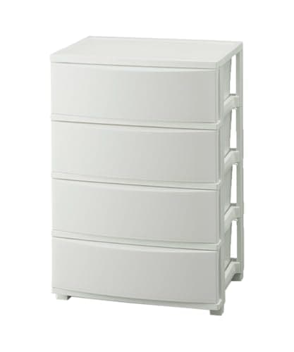 色：2) 強力天板(ホワイト) サイズ：1) 4段 アイリスオーヤマ 収納 チェスト 幅53* 4段