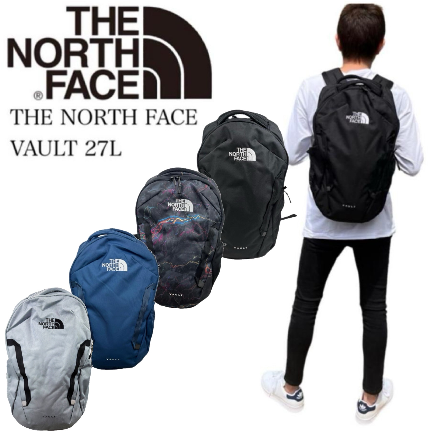 ザ ノースフェイス The North Face バック リュックサック NF0A3VY2 ボルト 大容量 PC収納 約27L ユニセックス THE NORTH FACE VAULT