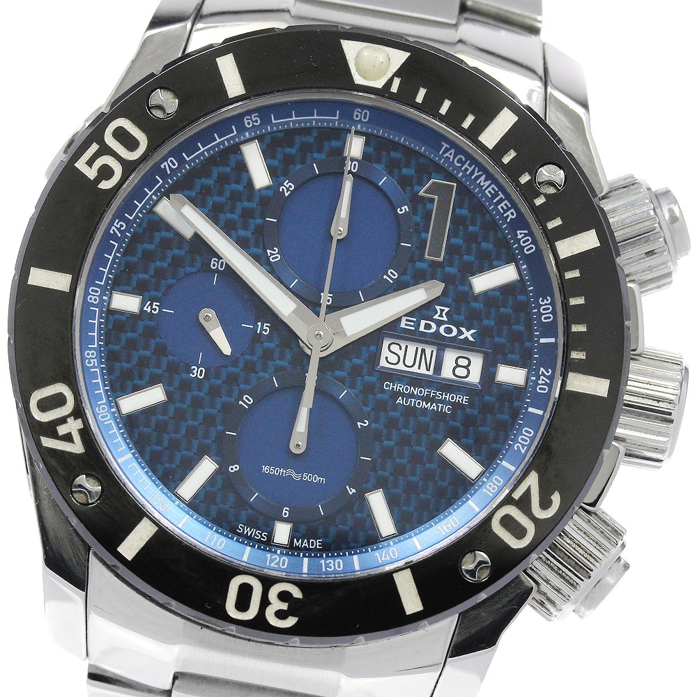 エドックス EDOX 01115-3-BUIN クロノオフショア1 デイデイト 自動巻き メンズ 良品 _861370【中古】