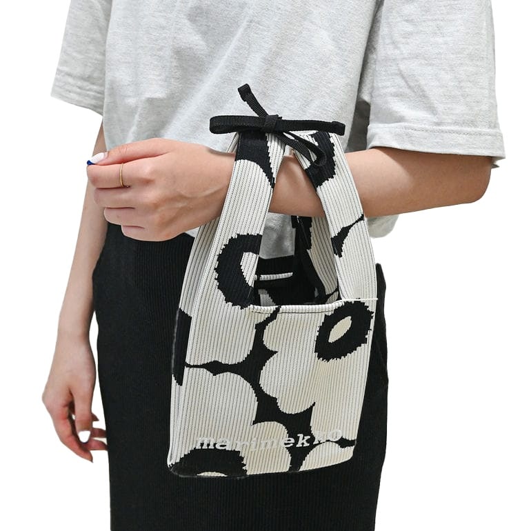 トートバッグ ハンドバッグ KNITTED MINI ウニッコ ブラック オフホワイト 94145 094145 911 北欧雑貨 北欧デザイン