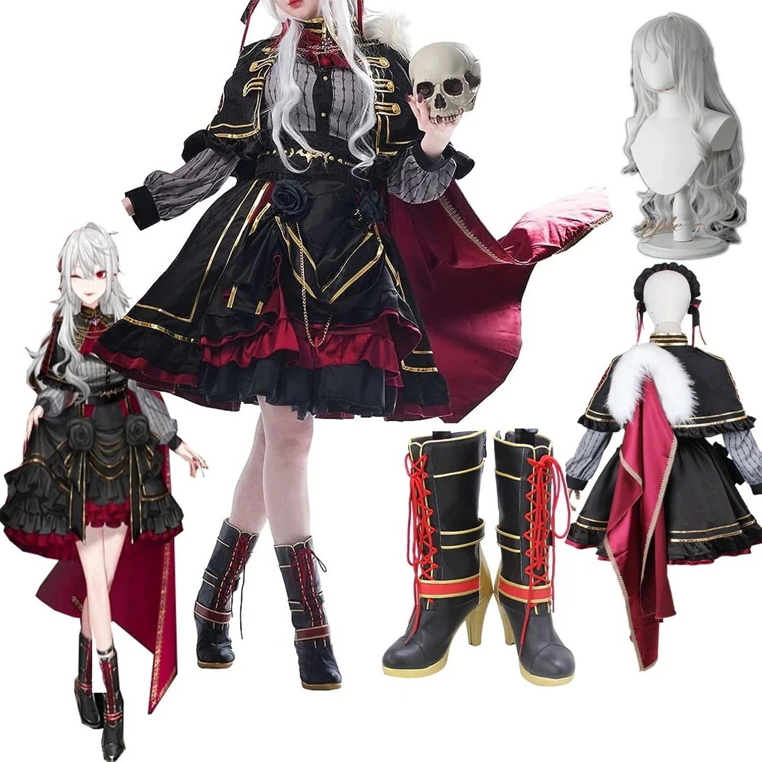【予約商品】コスチューム 仮装 文化祭 学園祭 クリスマス ハロウィン コスプレ衣装 にじさんじ バーチャル SNSで大バズり 靴 ウィッグ 性転換 女体化 くずは 葛葉