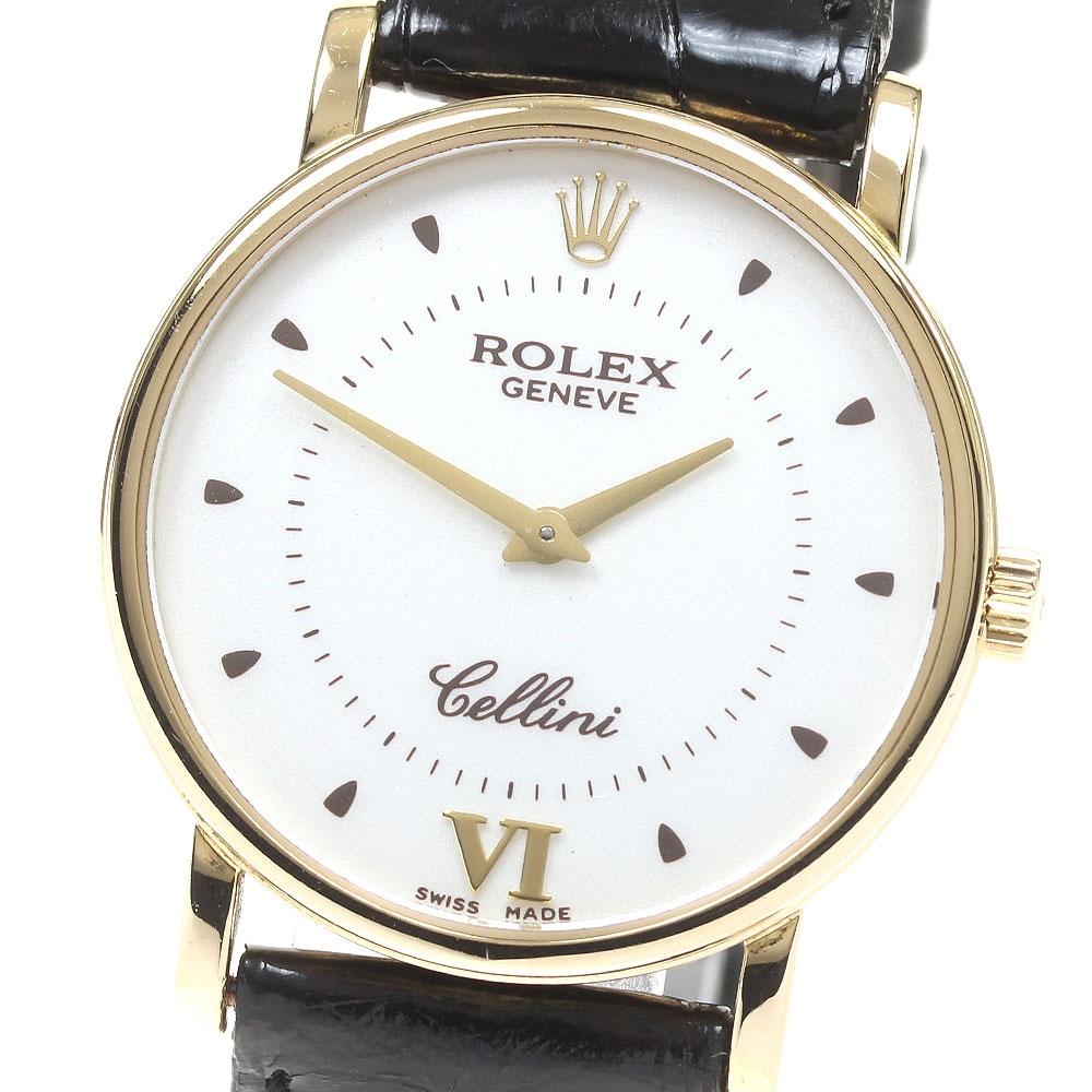 ロレックス ROLEX 5115/8 チェリーニ K18YG 手巻き メンズ 保証書付き_815943【中古】