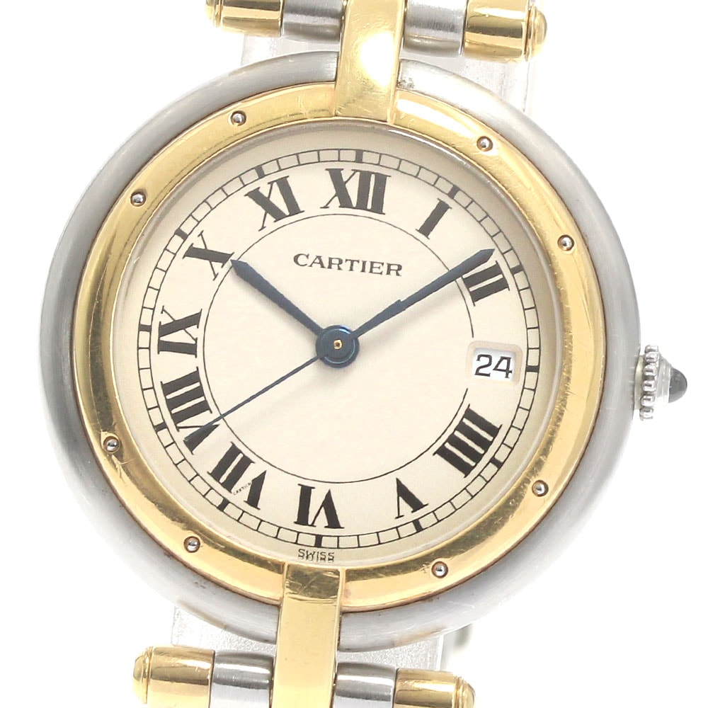カルティエ CARTIER パンテールLM ラウンド 3ロウ デイト クォーツ メンズ _862922【中古】