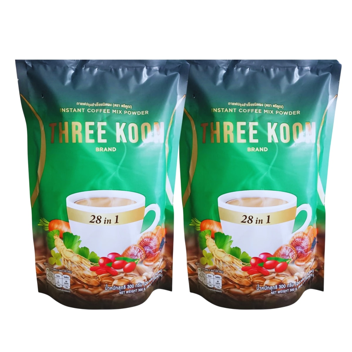 THREE KOON COFFEE 15 Sachets x 2 Packs