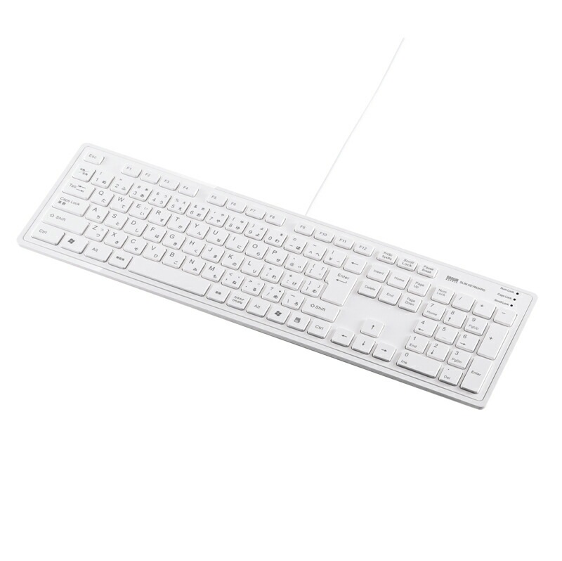 （まとめ買い）スリムキーボード ホワイト SKB-SL16W [x3]