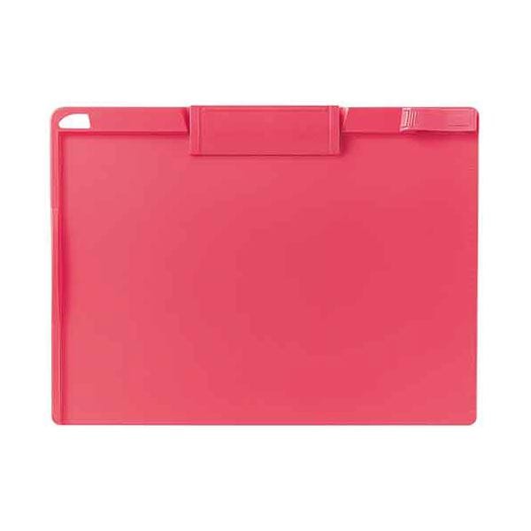 （まとめ）TANOSEE クリップボード A4ヨコ ピンク 1セット（10枚）[x5セット]