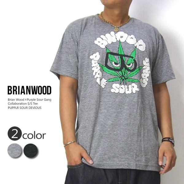 ブライアンウッド bRIANWOOd コラボ Tシャツ メンズ Purple Sour Gang パープルサワーギャング PUPPLR SOUR DEVIOUS 281BW