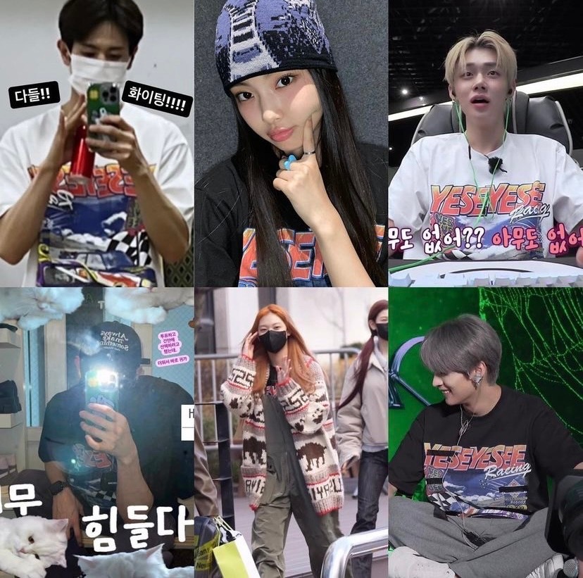 [YESEYESEE] 韓国ファッション☆Tennis T-shirt 全3色 Tシャツ 半袖 トップス パンク ロック ダンス プリント 春夏