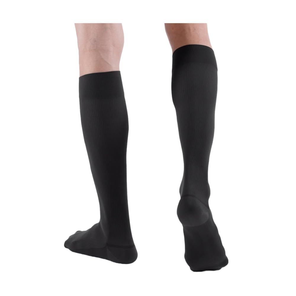 一般医療機器 下肢静脈の血流促進 メンズ 着圧ソックス 弾性ストッキング 医療用 ELEGANCE 15-20ｍｍHg（20-27hPa） 夏　ブラック　一般医療機器