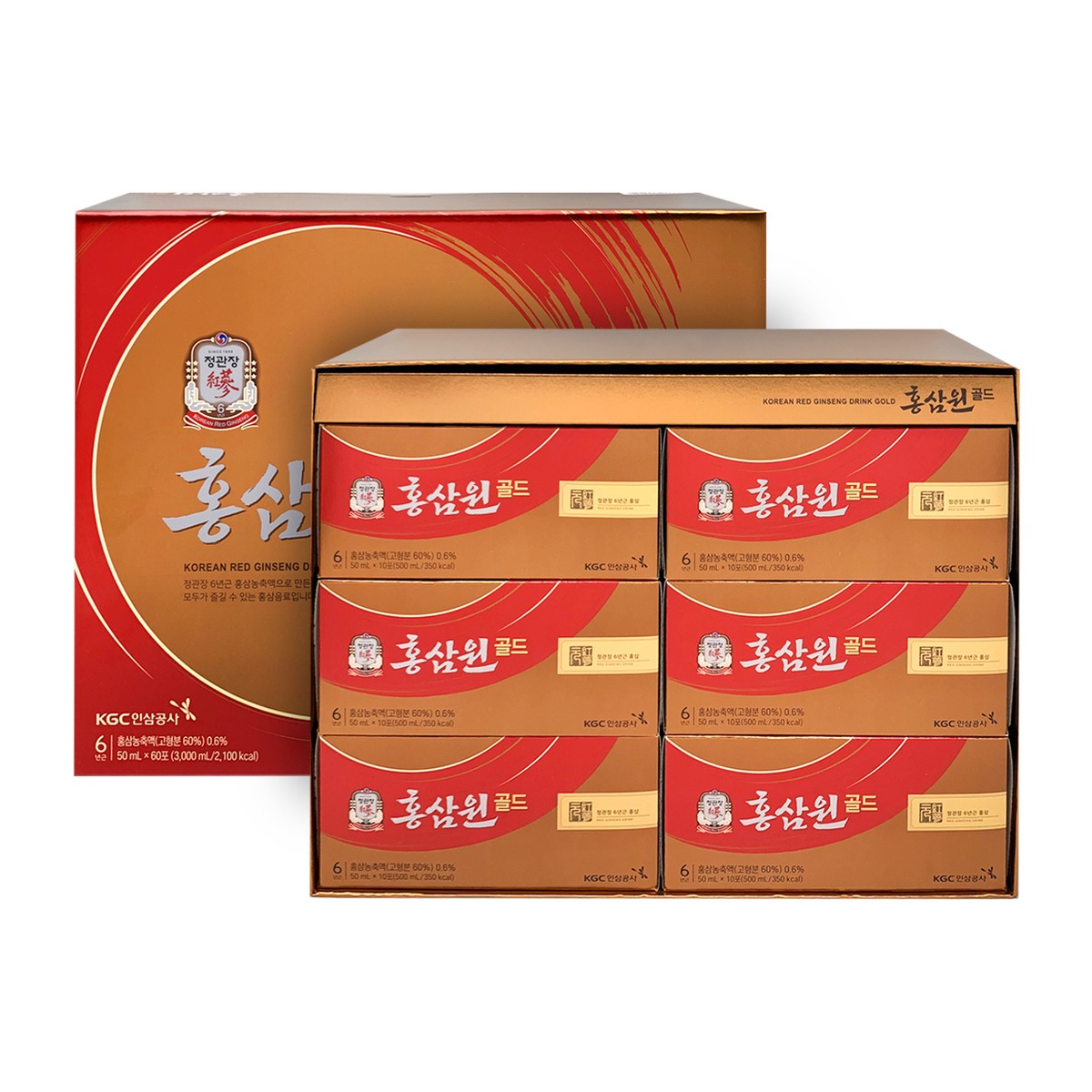 韓国-KMEAL-正官長紅参院ゴールド50mlx60包