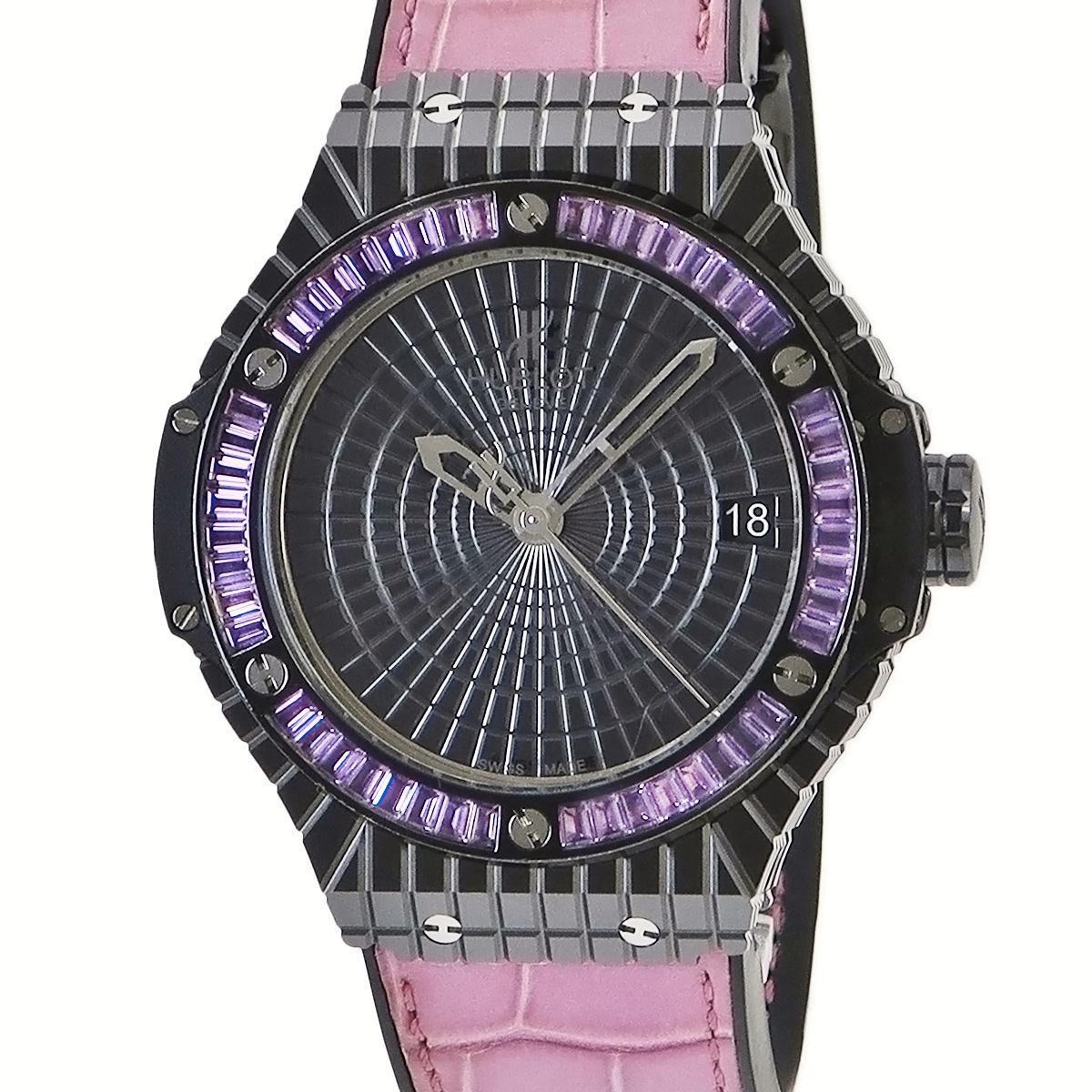 ビッグバン トゥッティフルッティ パープルキャビア 346.CD.1800.LR.1905 自動巻き メンズ レディース K18WG 3年保証