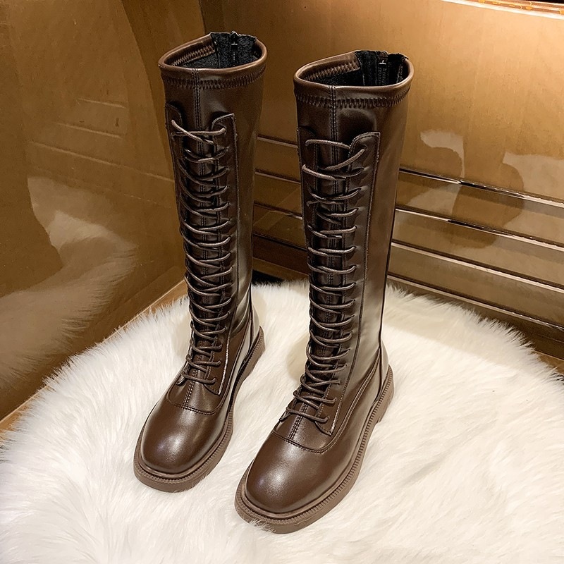 レディース ブーツ 秋冬 ロングブーツ ジョッキーブーツ 歩きやすい 履きやすい 痛くない バックジ