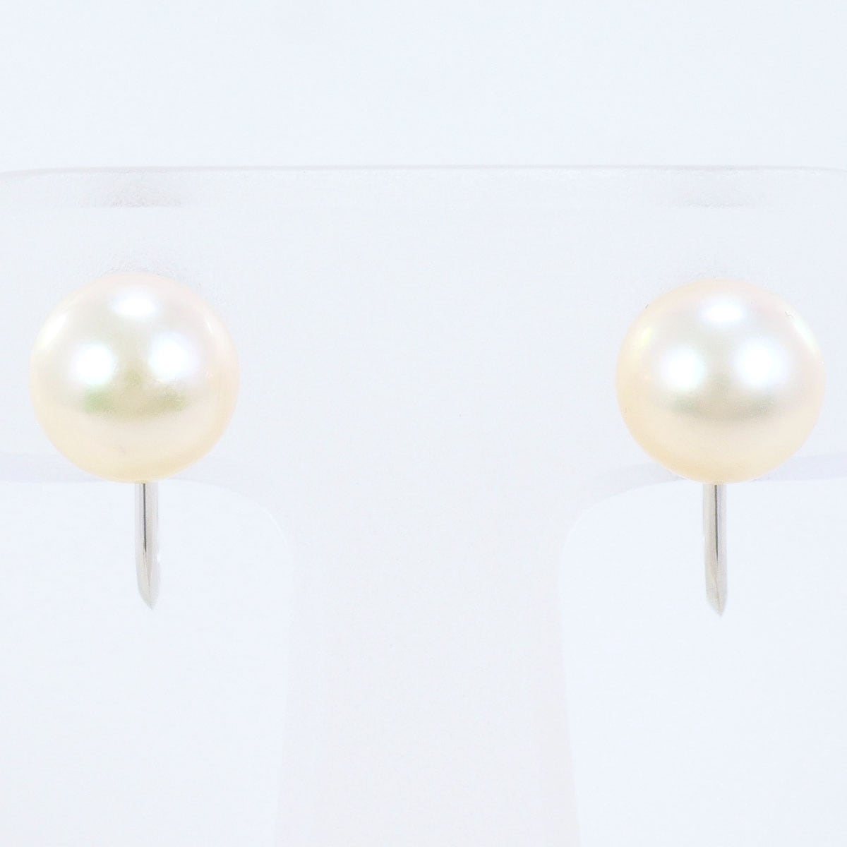K14 14金 WG ホワイトゴールド イヤリング パール（真珠） 総重量約2.4g 中古