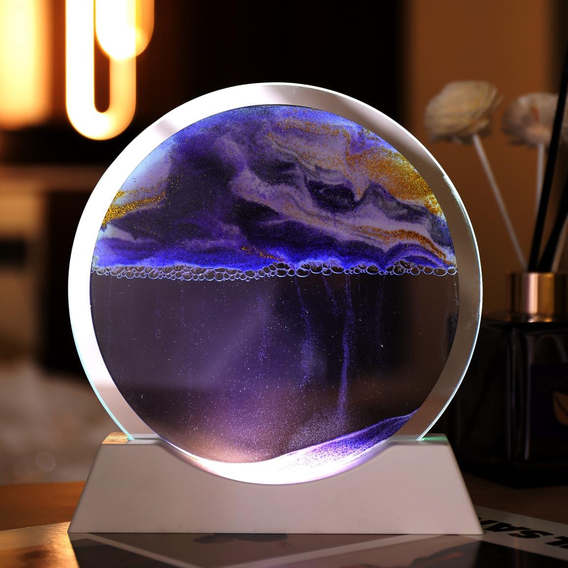 ガラス 工芸品 砂時計画像 スタンド付き オフィスの装飾 インテリア小物 ストレス解消グッズ 17cm オーナメント オブジェ 砂タイマー 抽象的 サンドアート インテリア装飾 インテリア雑貨 タイプ