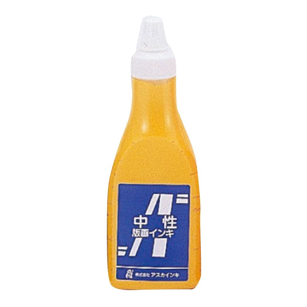 （まとめ買い）青箱/アスカ版画インキ 中性 400cc 黄 20907 [x3セット]