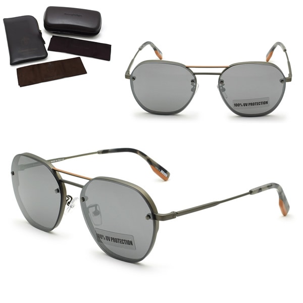 ゼニア サングラス ZEGNA EZ0105-F/S 08C 57 Ermenegildo Zegna サングラス ノーズパッド UVカット マットブロンズ グレー
