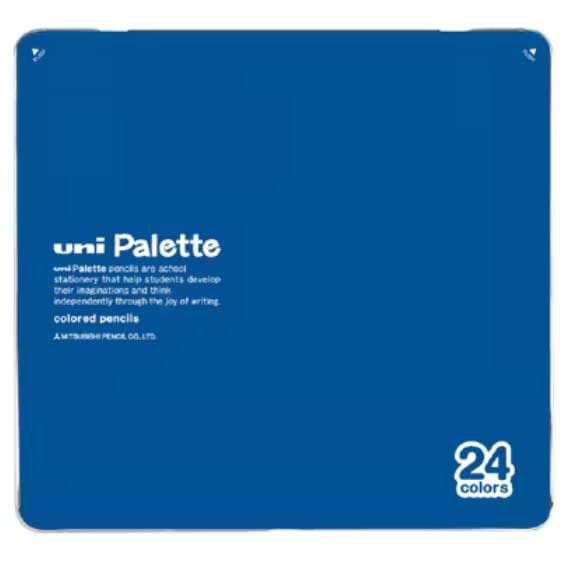 （まとめ買い）ユニパレット 色鉛筆 24色セット 880 青994 K88024CPLT.33 [x3]