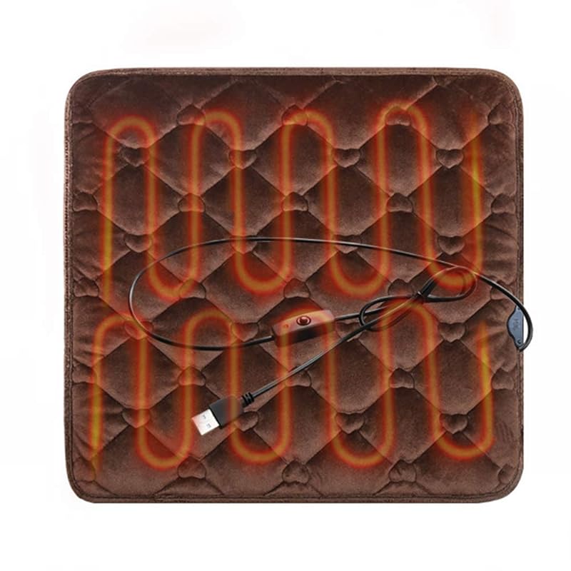 電気座布団 30℃39℃恒温 30秒速熱 45*45cm 心形 電熱 足温器 マット ヒータート ホット クッション シート ミニ USB給電式 一人用 在宅勤務 事務室 テレワーク 洗える