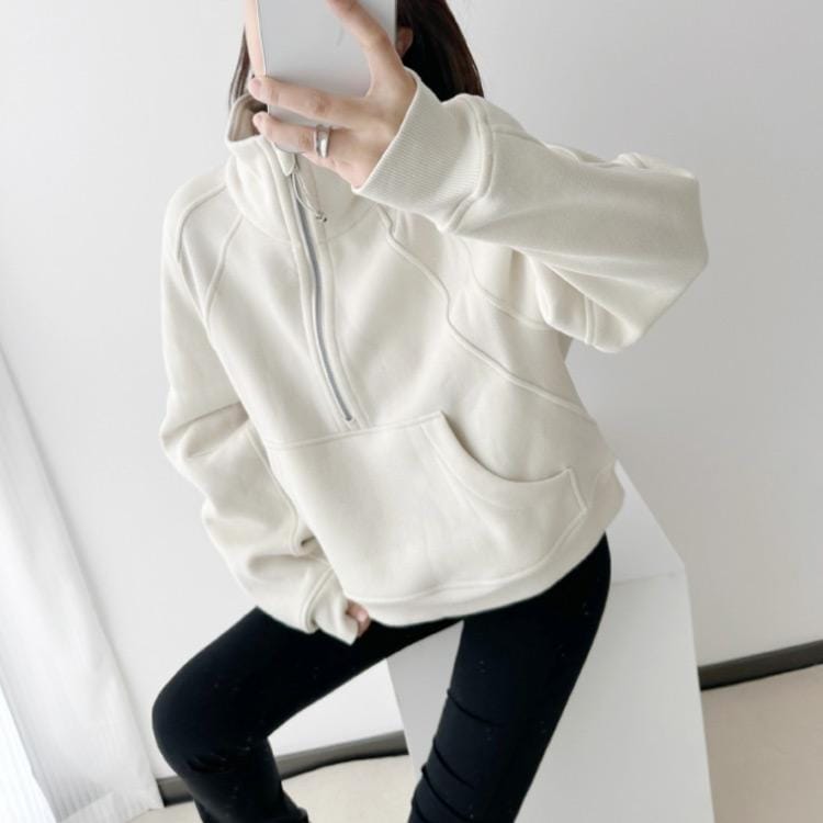 プルオーバー スウェット トレーナー ハーフジップ 暖かい スタンドネック ハーフジップ レディース ハーフジップ 長袖 かっこいい スエット ドロッ
