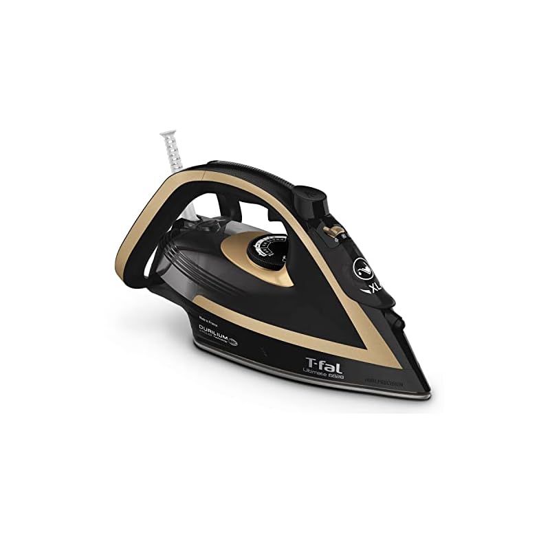 【即納】ティファール パワフルスチーム 最大140g/分 コード付き スチームアイロン 「アルティメット 6828」 エアーグライドかけ面 オートクリーン加工 FV6828J0 ブラックゴールド 13,841円