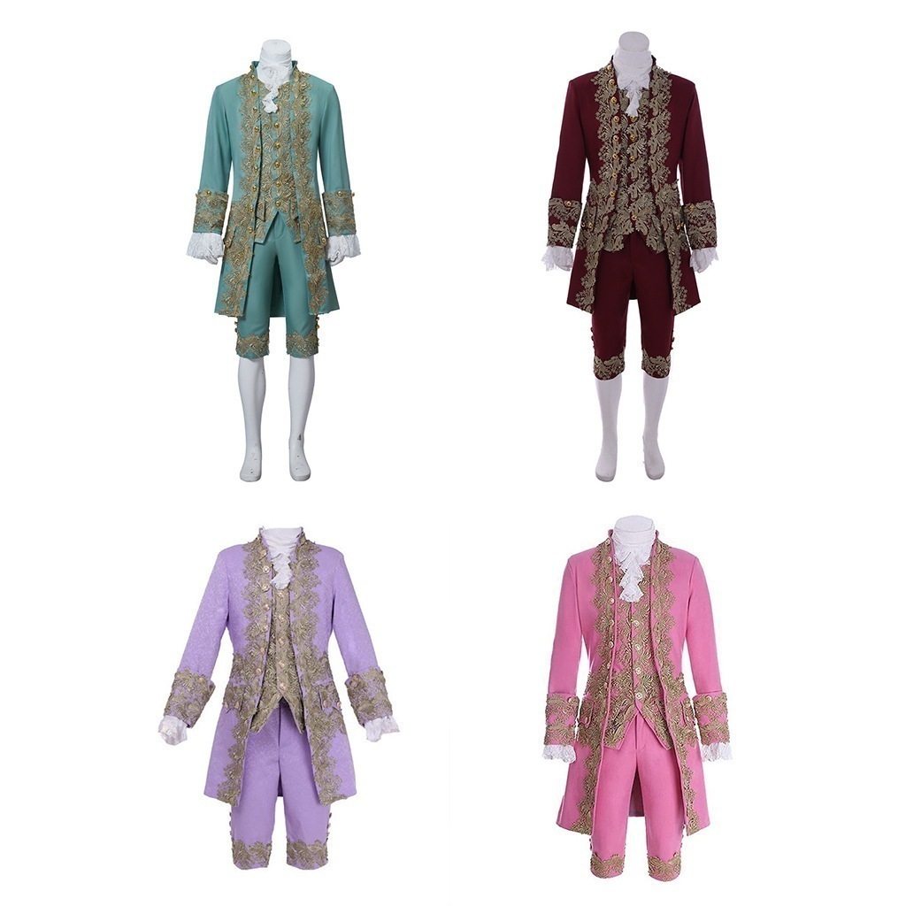 [迅速な配達] 最低価!格! ハロウィーンヨーロッパ王子ドレス中世宮廷風刺繍レース貴族メンズパーティー服