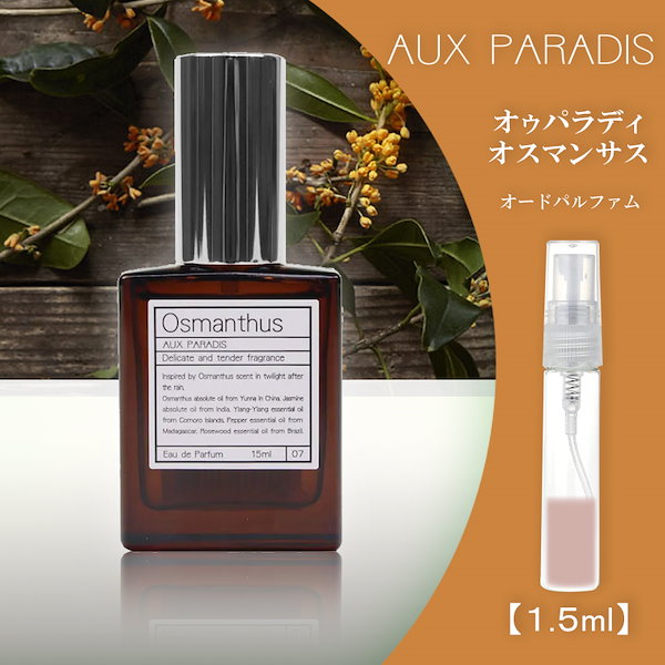 AUX PARADIS オゥパラディ オム オードパルファム 香水 フレグランス アトマイザー 1.5ml 30プッシュ お試し 携帯 ポスト投函  小分け 人気 メンズ レディース ユニセックス 30プッシュ 送料無料