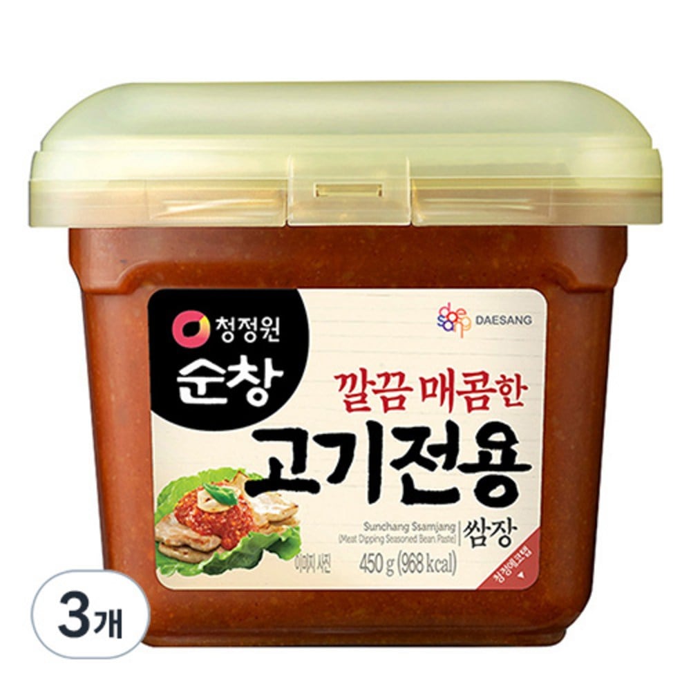 クリーンウォンスンチャンのきれいなスパイシーな肉専用サムジャン450g3個