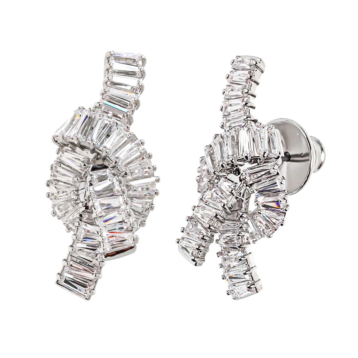 ピアス マトリックス ツイスト リボン クリア シルバー 5727040 ジュエリー