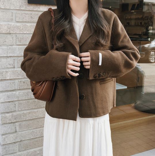 [WOOL80アダムおすすめ] ヒーラーハンドメイドショットコート * 3色